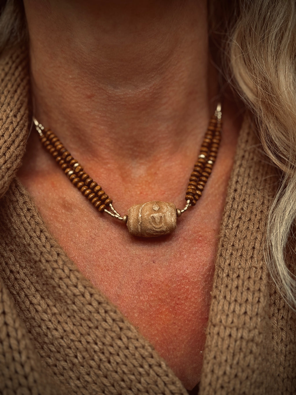 Antique Buddha Bead Necklace
