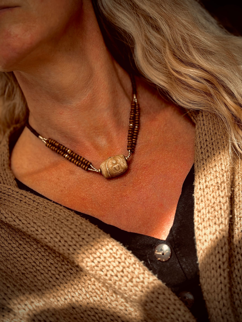 Antique Buddha Bead Necklace