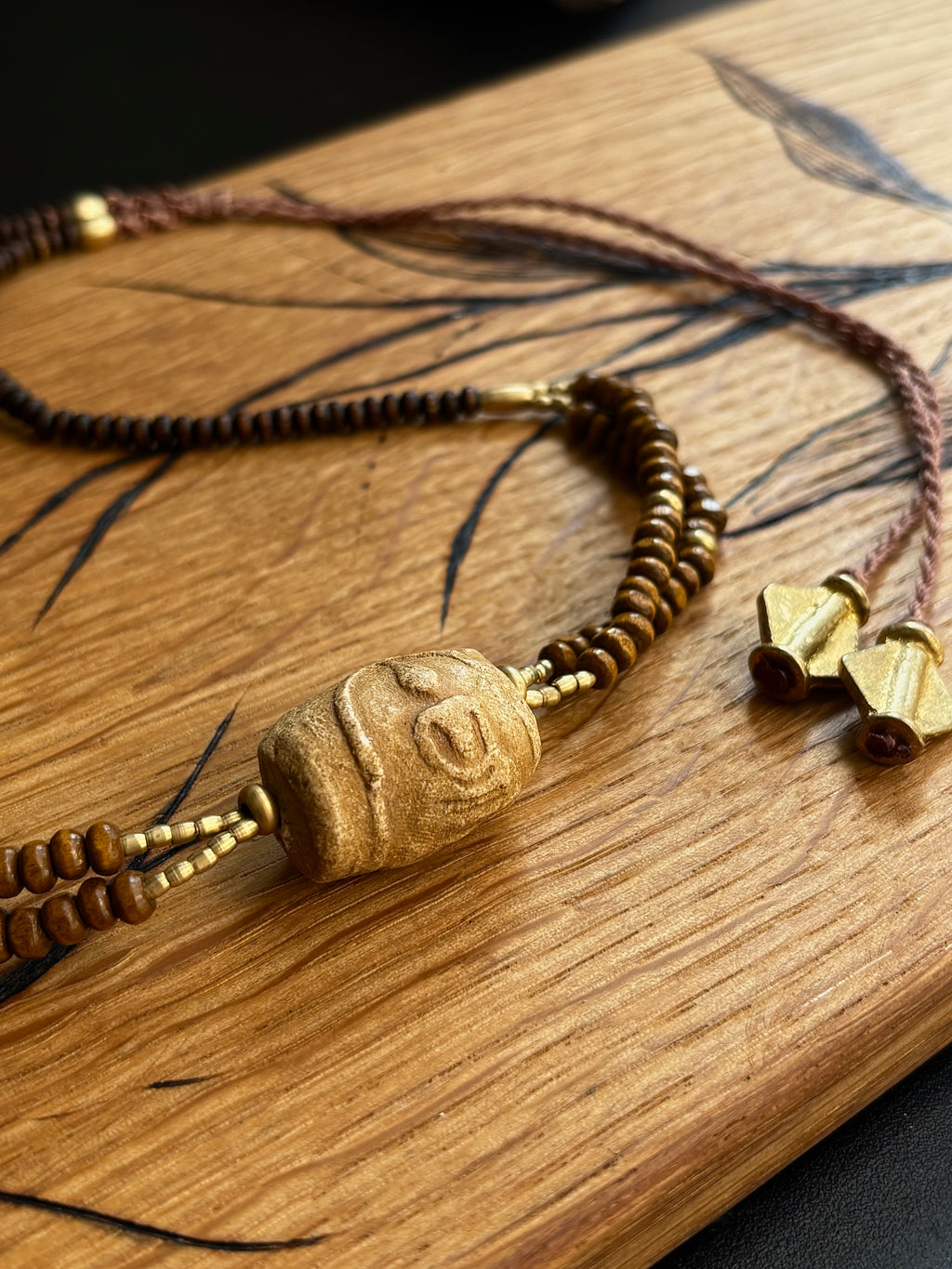 Antique Buddha Bead Necklace