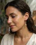 Golden leaf earrings